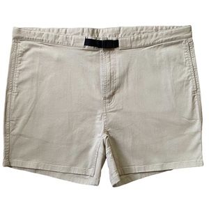 BEARDED GOAT  | MENS BOUNDLESS CANVAS KHAKI SHORTS  SZ XL